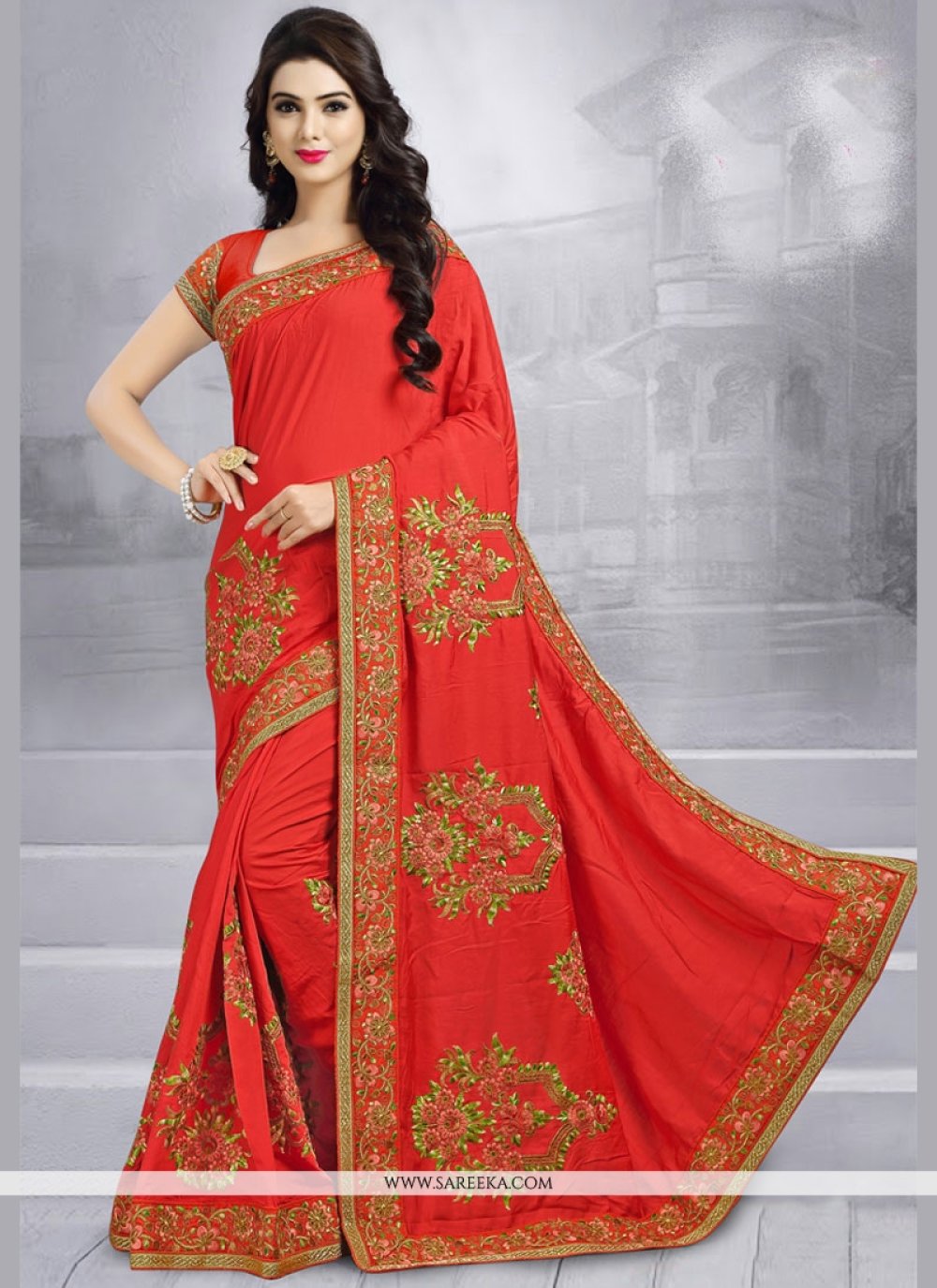Buy Art Silk Designer Traditional Saree Online Canada