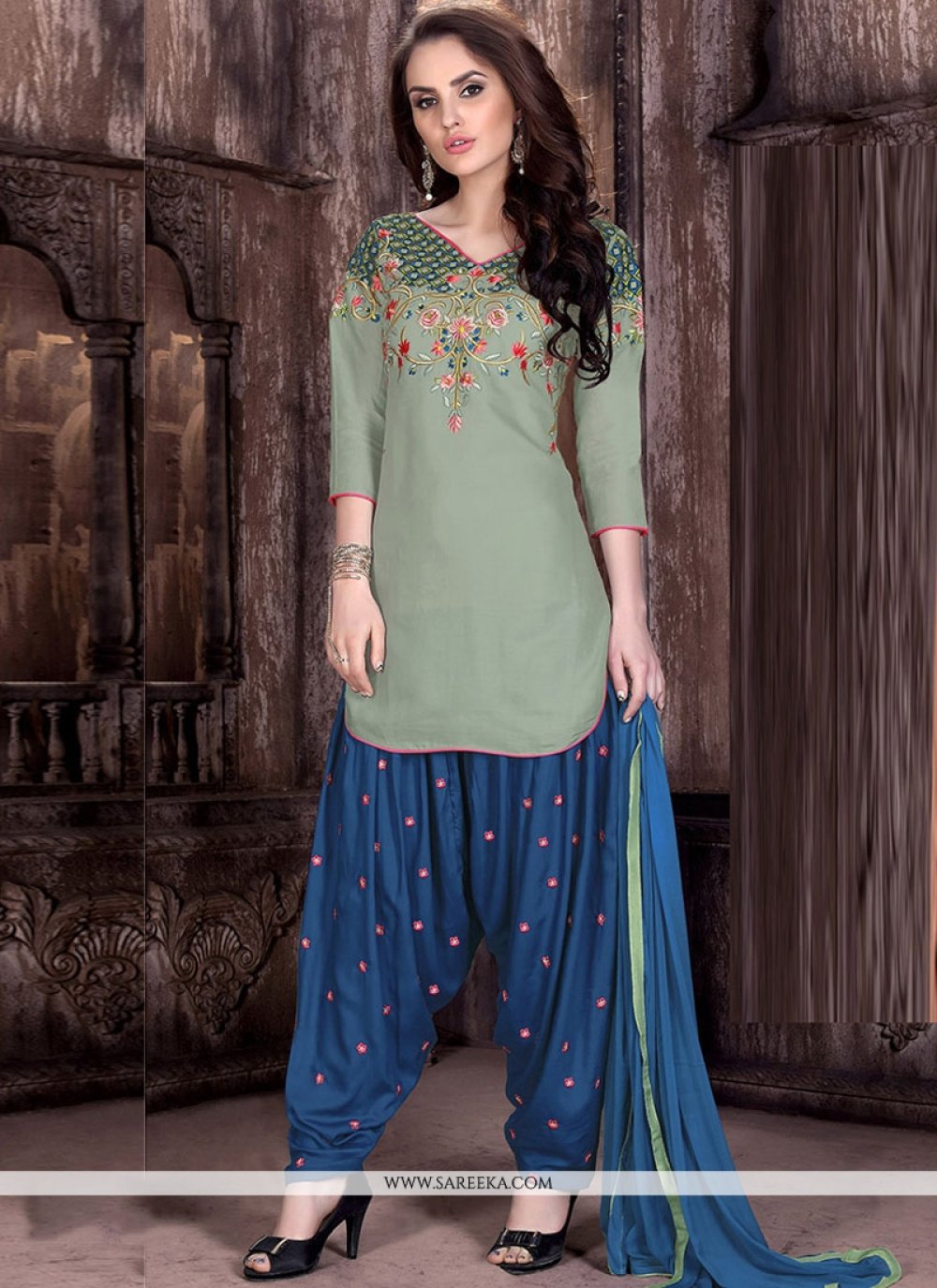 Pista Green Color Readymade Cotton Patiala Salwar-LGPT27