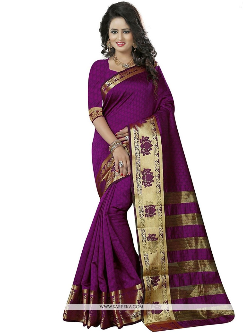 Buy Jacquard woven Work Designer Saree Online USA