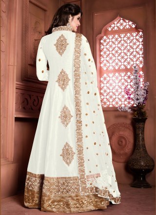 Resham Work Banglori Silk Anarkali Suit