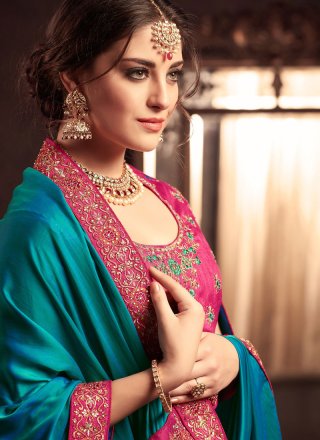 Art Silk Embroidered Work Traditional Designer Saree
