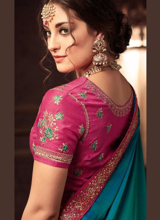Art Silk Embroidered Work Traditional Designer Saree