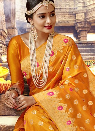 Art Silk Weaving Work Traditional Designer Saree