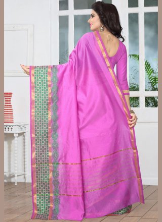 Banarasi Silk Purple woven Work Designer Traditional Saree