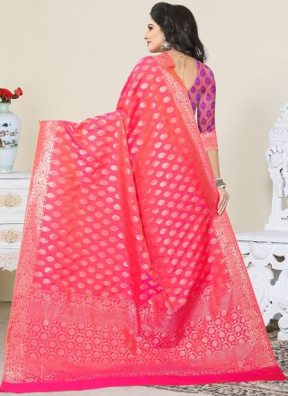 Banarasi Silk Weaving Work Traditional  Saree