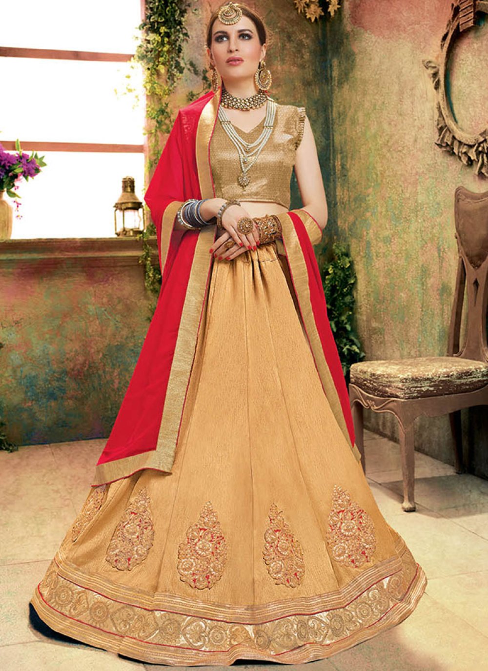 Sandal sales colour lehenga