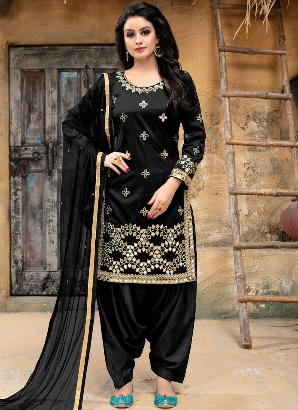 Buy Black Punjabi Suit Online Salwar Kameez