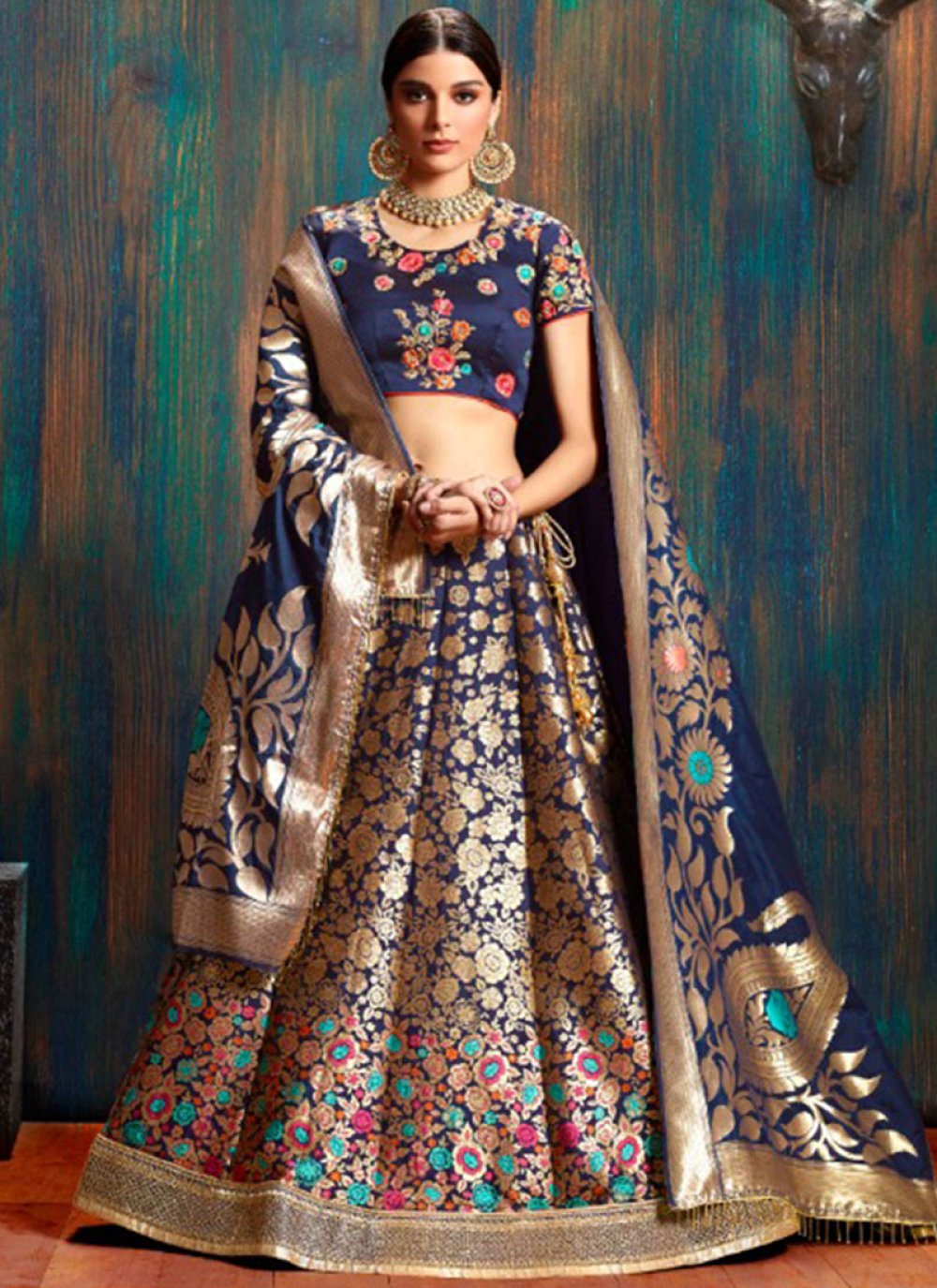 Organza Embroidery Bridal Lehenga Choli In Turquoise Blue Colour - LD4900621