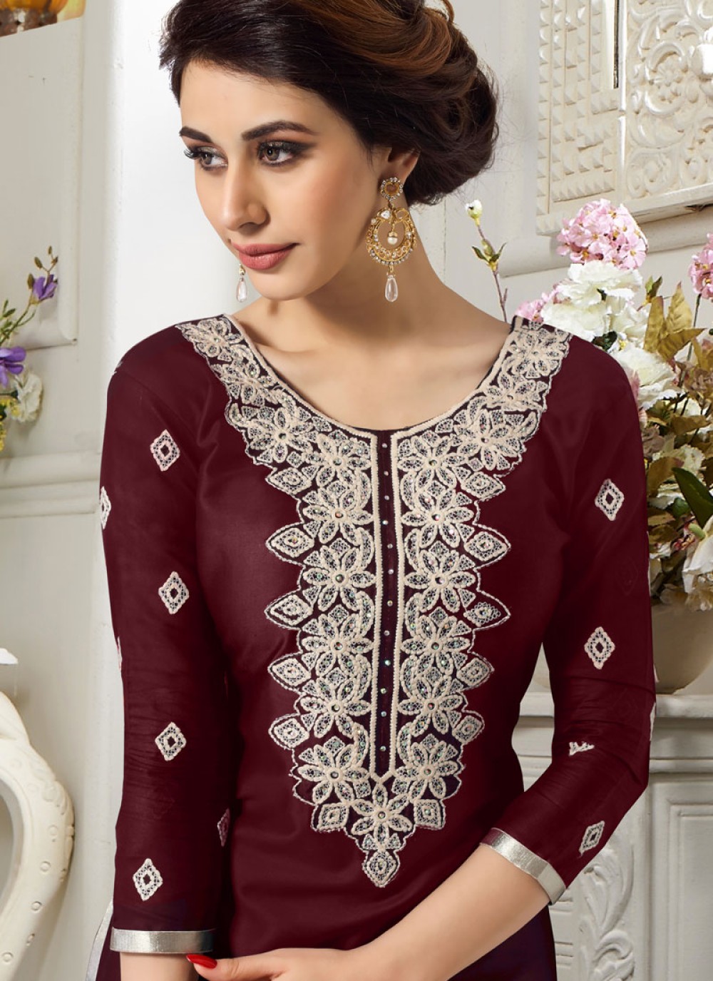 Buy Online Churidar Designer Suit For Casual : 91843