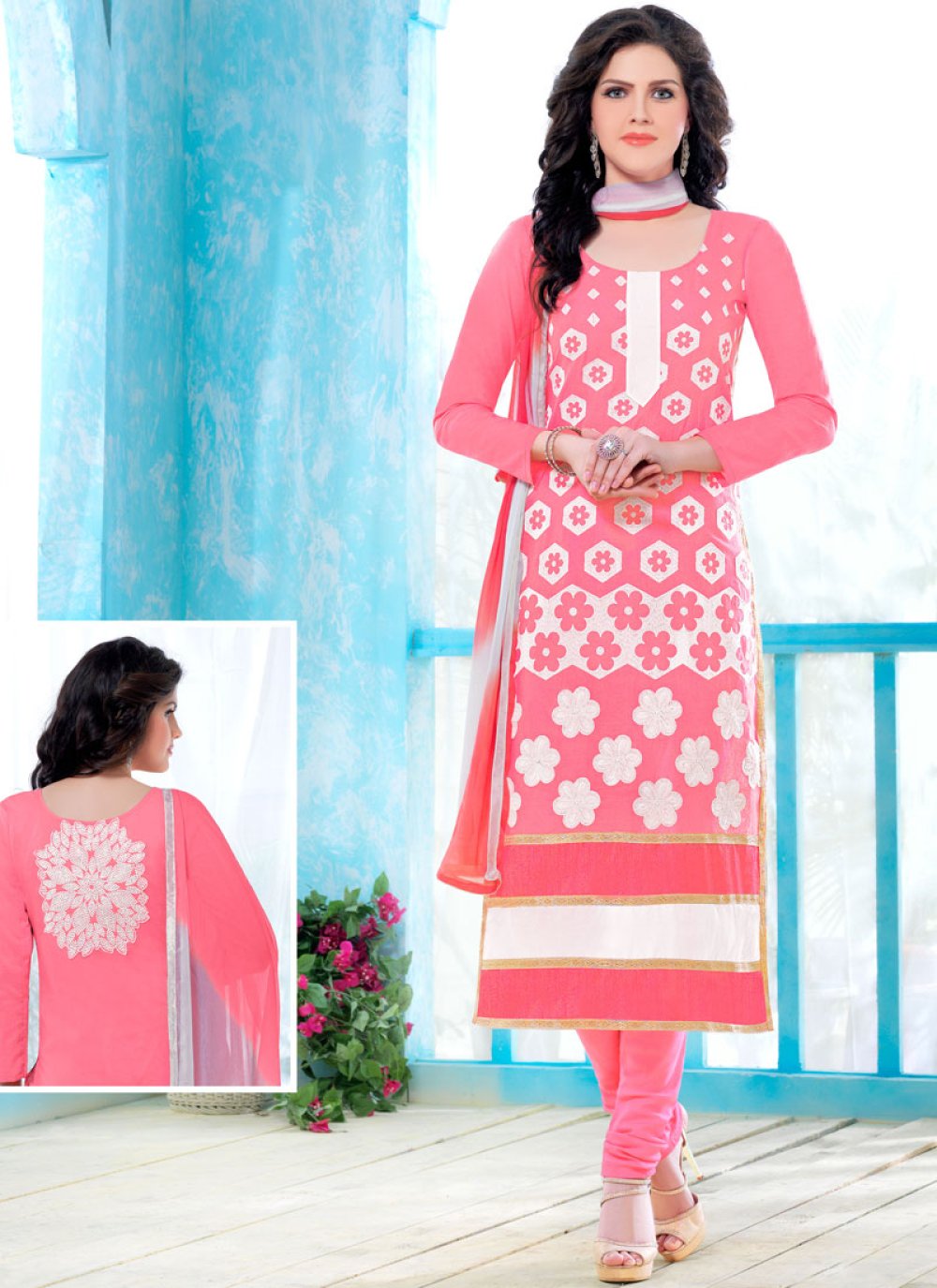 casual churidar materials