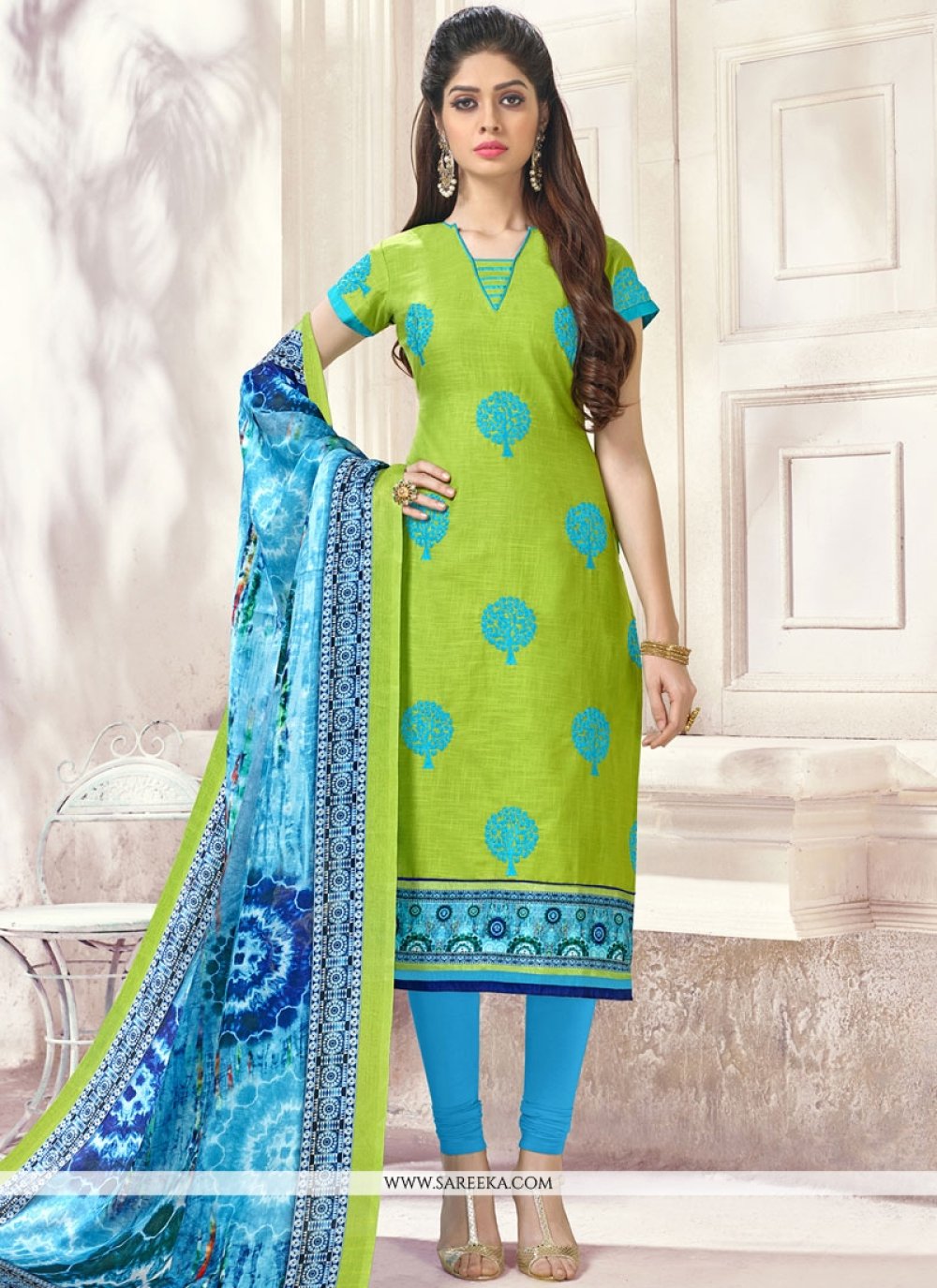 Cotton Green Churidar Suit