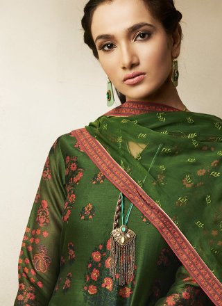 cotton lawn Green Designer Pakistani Suit