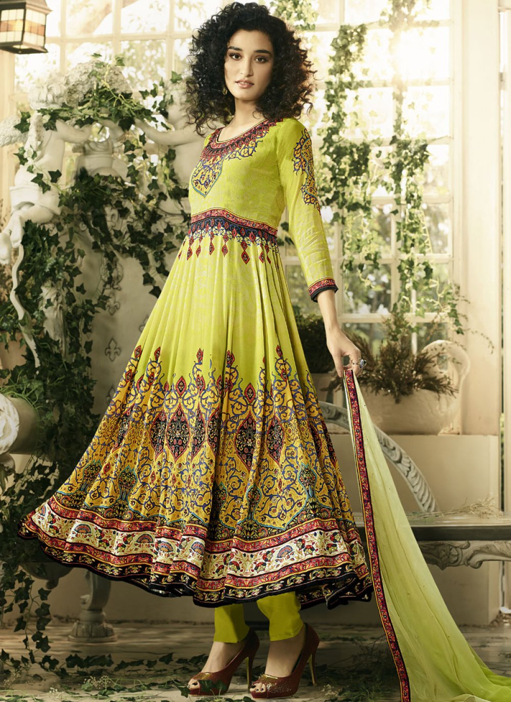 Pink Color Anarkali Salwar Suit  Lady Selection Inc