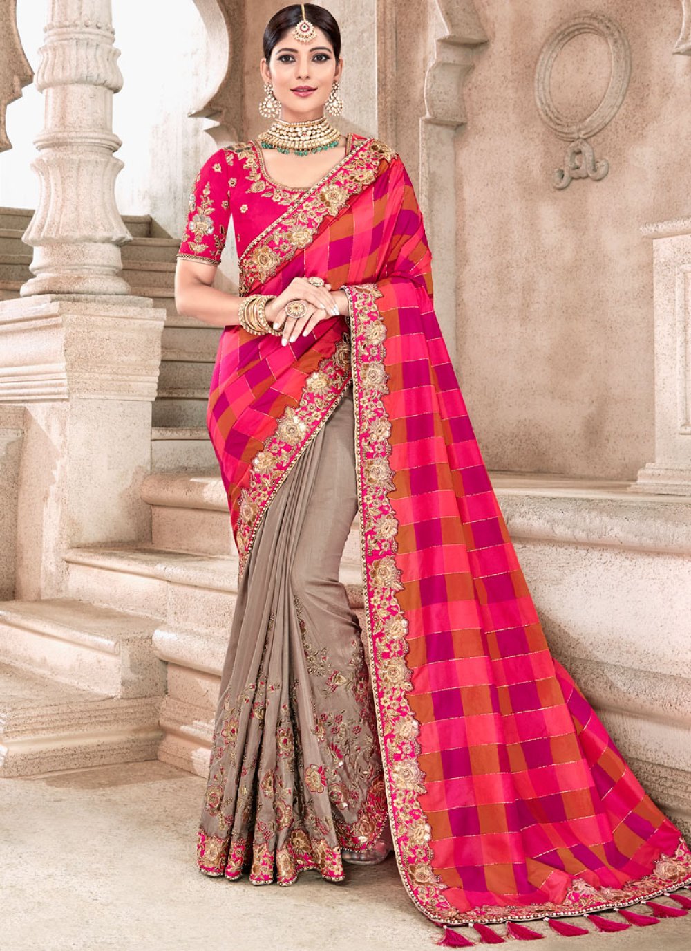 A Classic 2 States Wedding Of A Rajasthani Girl & A Tamil Boy | Lehenga  saree design, Half saree lehenga, Half saree