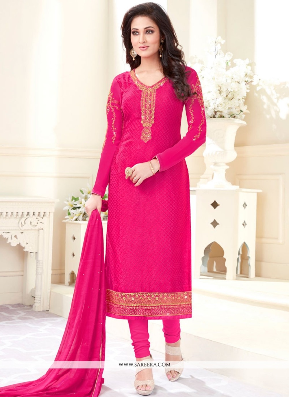 Shop Online Embroidered Work Salwar Kameez : 75444