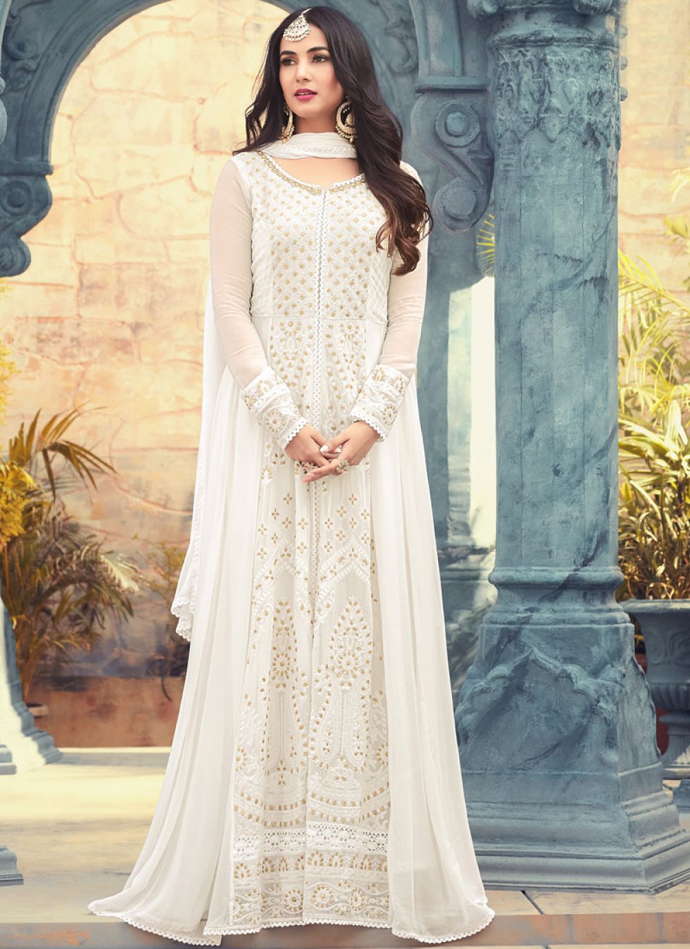white suit lace design