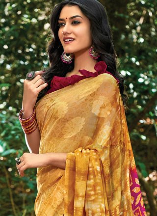 Faux Georgette Casual Saree