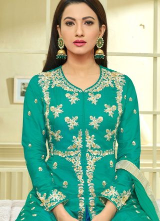 Gauhar Khan Embroidered Work Designer Palazzo Suit
