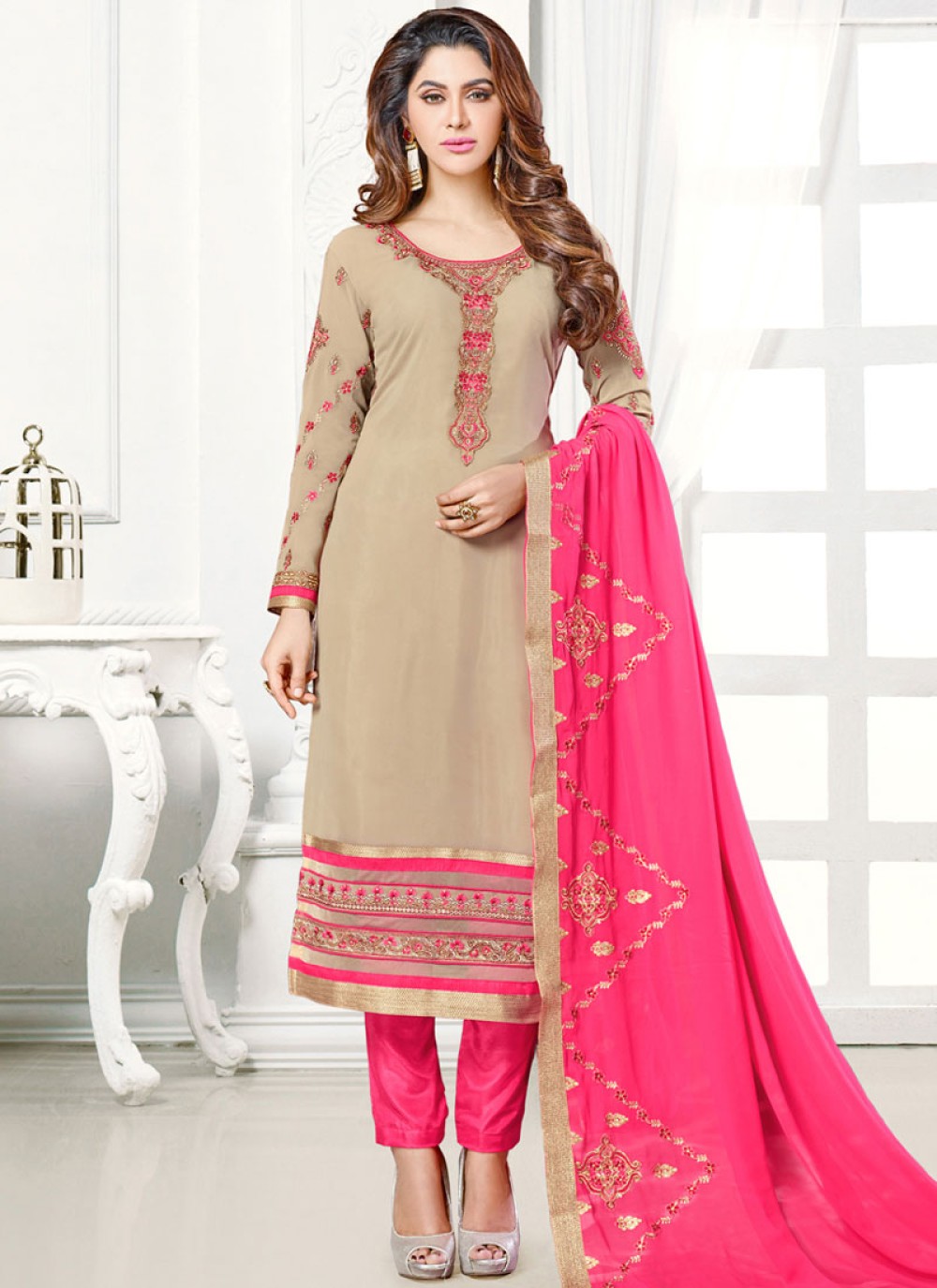 Georgette churidar online sale