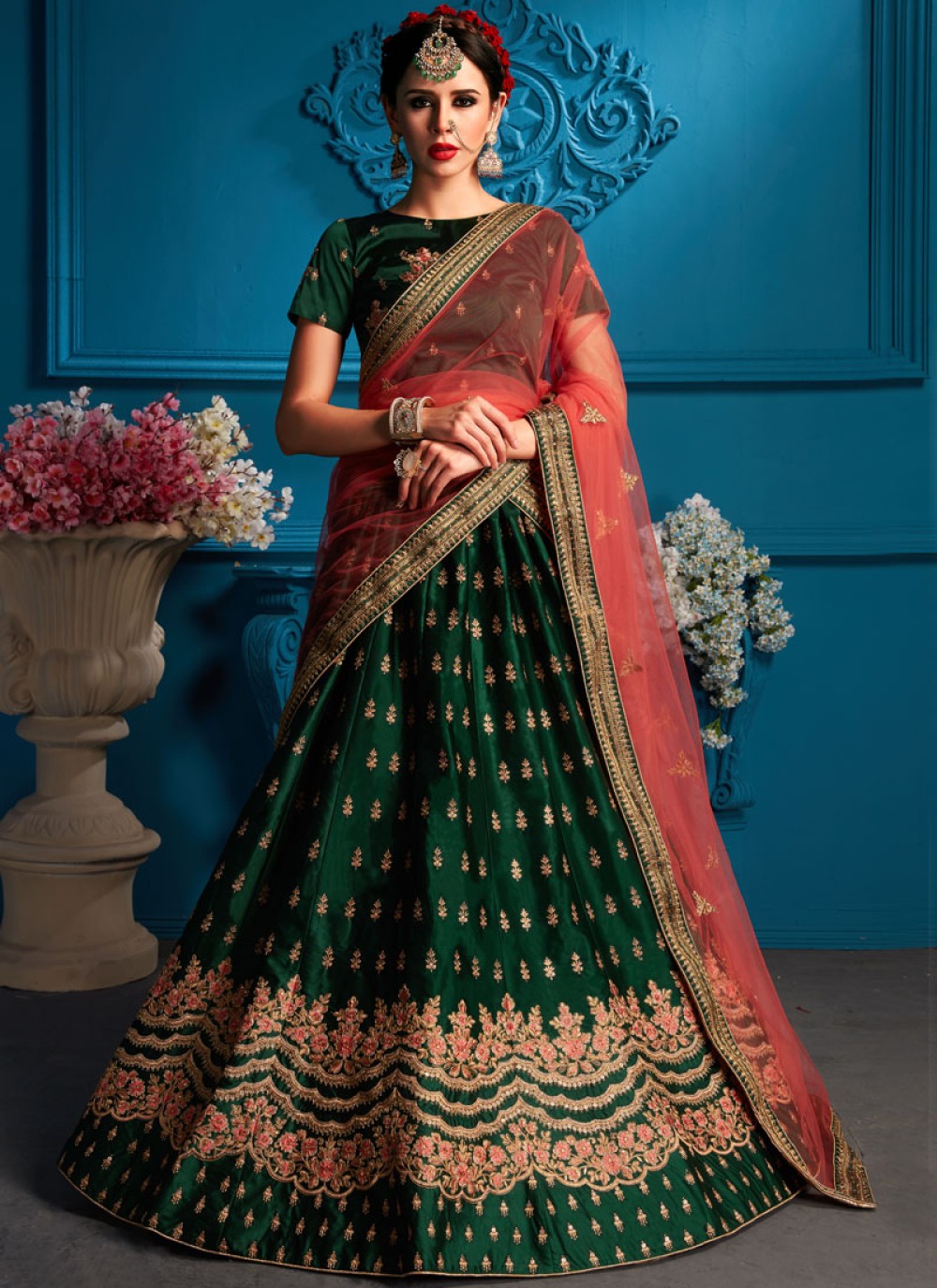 Trending | $387 - $645 - Green Bridal Lehenga Choli, Green Bridal Lehengas  and Green Bridal Ghagra Chaniya Cholis Online Shopping