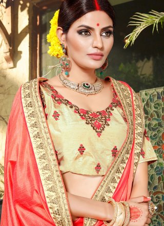 Jacquard Patch Border Work Designer Traditional Saree