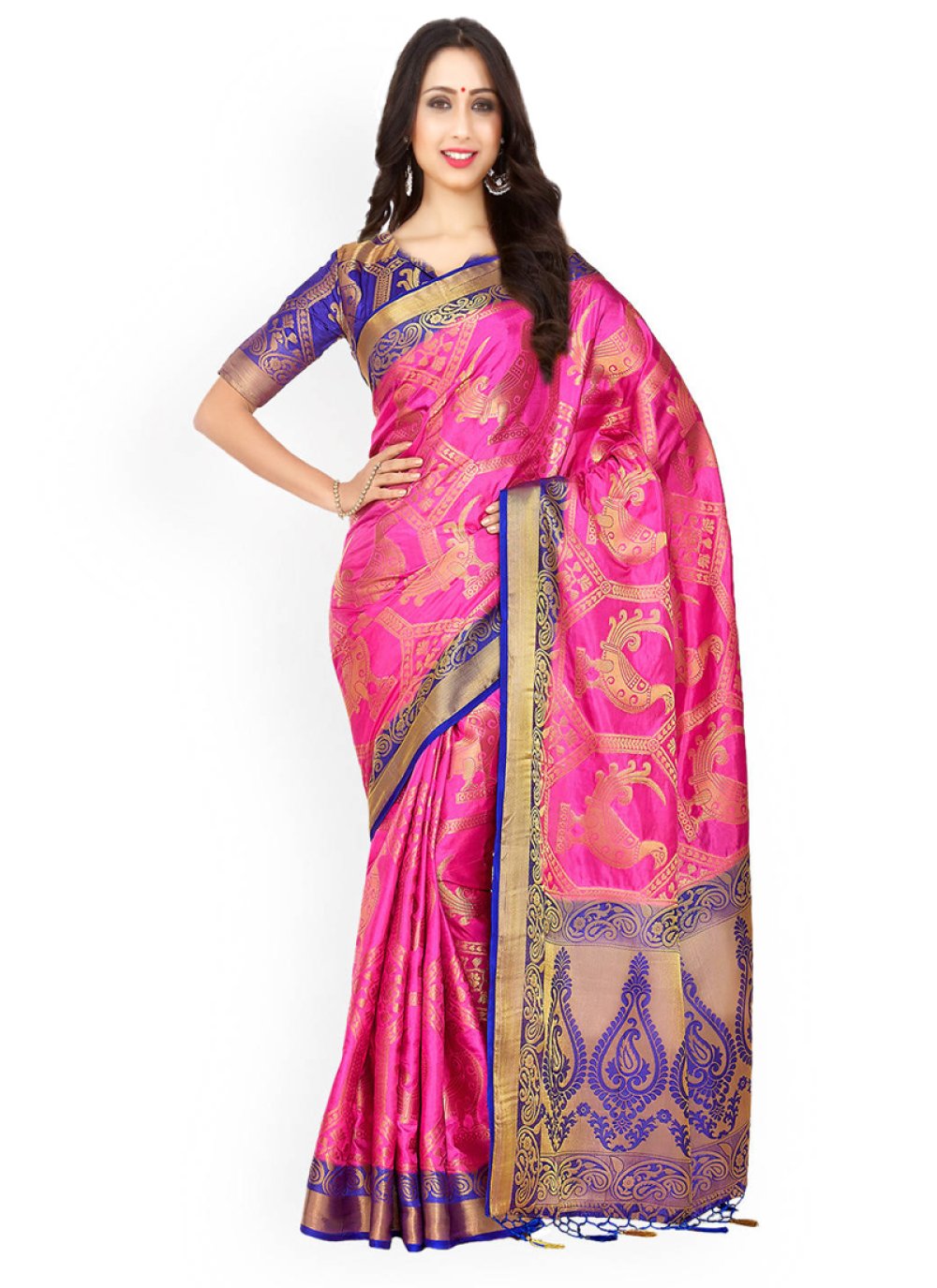 Buy Kanchipuram silk Classic Designer Saree : 86213