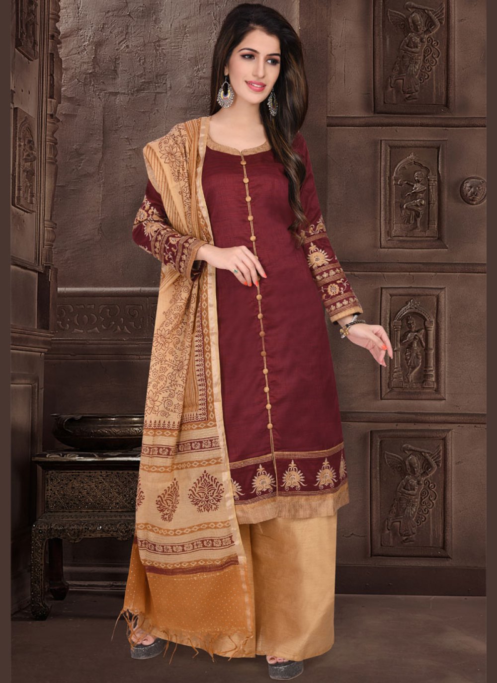 Embroidery Bhagalpuri Silk Salwar Suit with Dupatta @ 79% OFF Rs 399.00  Only FREE Shipping + Extra Discount - Designer Salwar Suit, Buy Designer  Salwar Suit Online, Online Shopping, Embroidery Suit, Buy Embroidery Suit,  - iStYle99.com