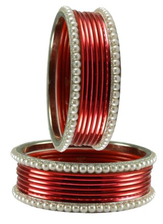 Maroon Stone Work Party Bangles