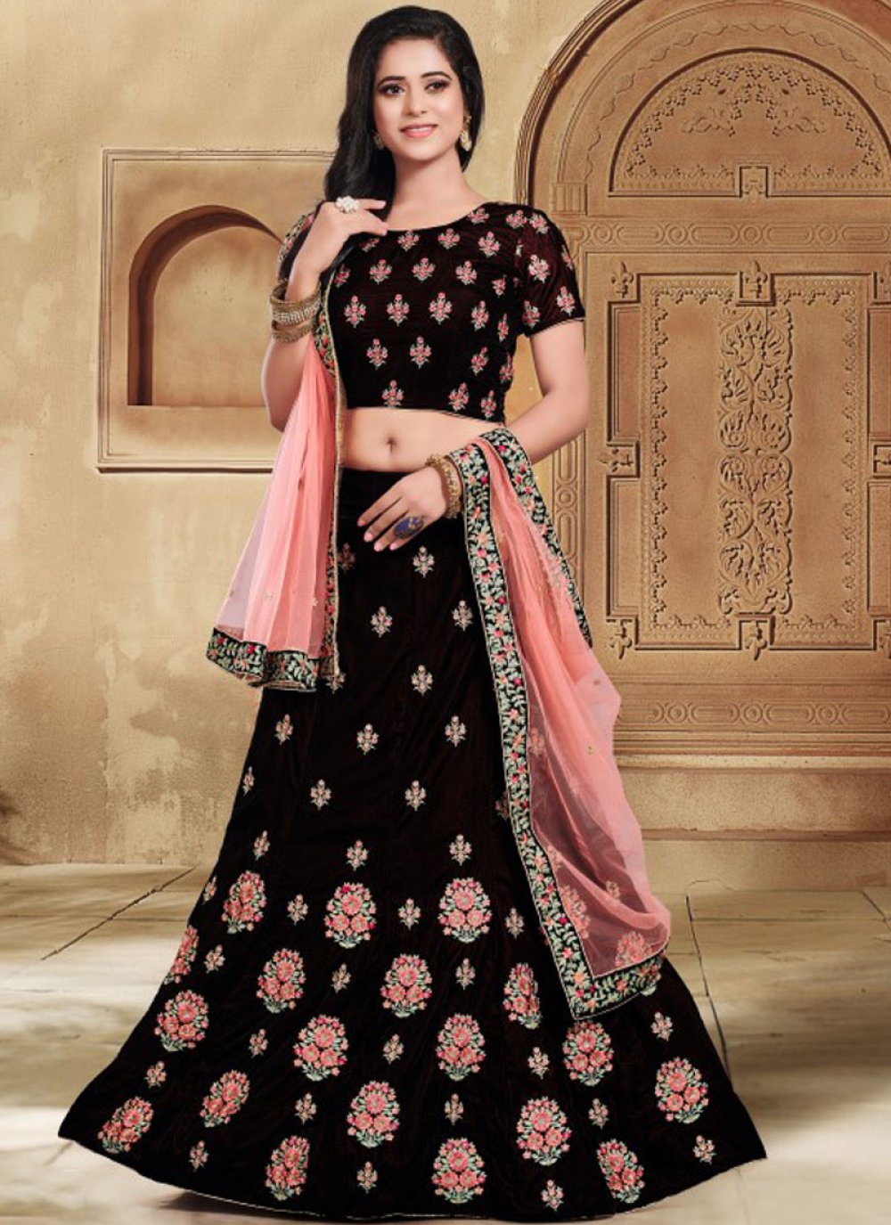 Buy Maroon Golden Embroidered Lehenga Choli In USA, UK, Canada, Australia,  Newzeland online