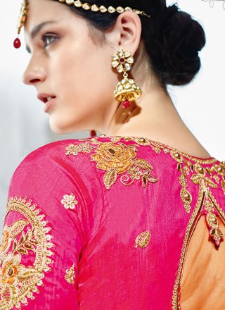 Multi Colour Lace Art Silk Lehenga Choli