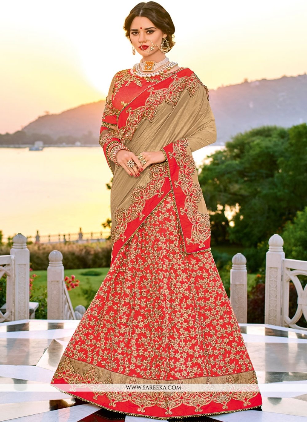 Lehenga saree is a classic outfit loved by indian womens,lehenga saree is a  fusion of sari and lehenga choli. Lehenga saree is usually 5.5 meters,its.  - ppt download