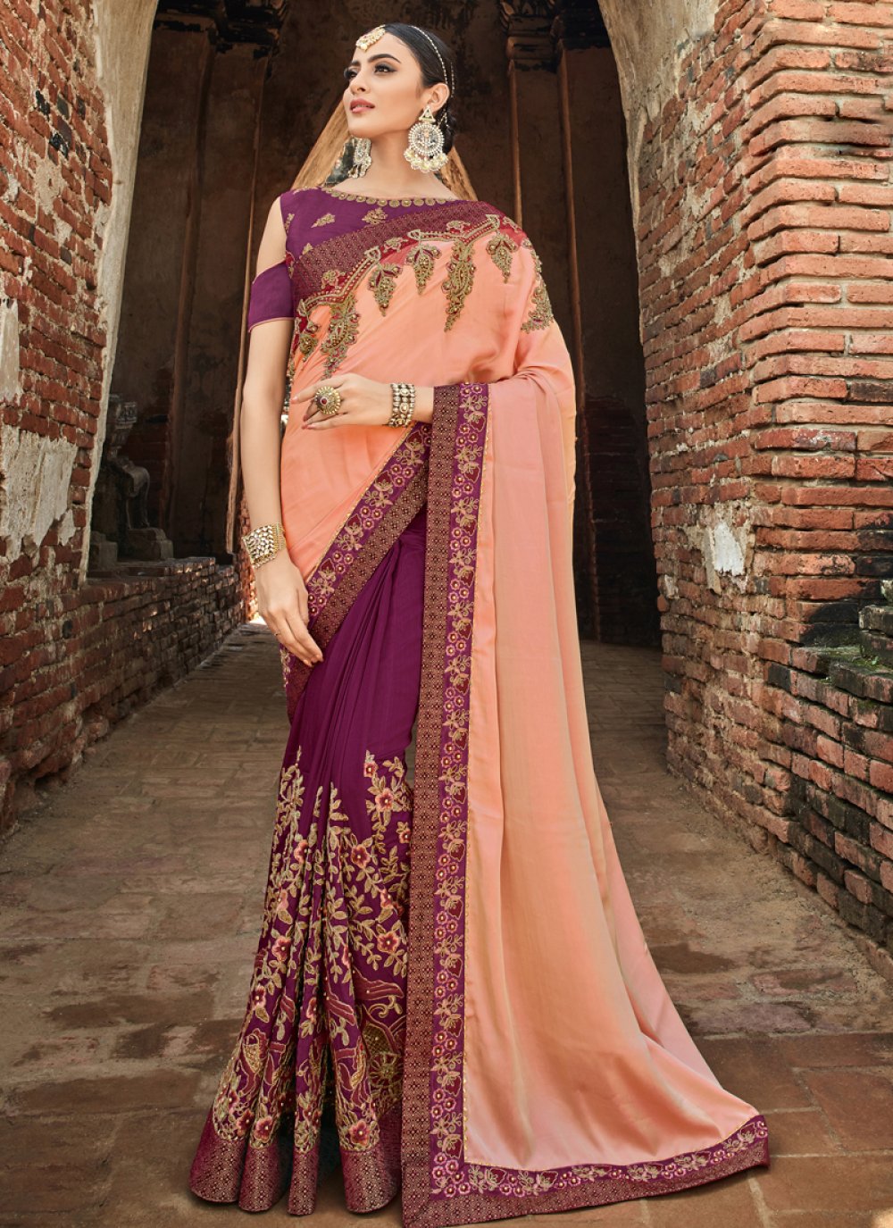 Buy Kalyani Half Saree at Rs. 5120 online from Bullionknot All Collection :  BK516N