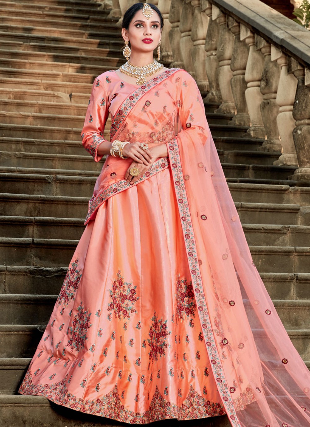 Buy Rani Pink Lehenga With Resham Embroidered Blouse KALKI Fashion India