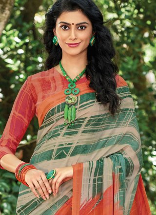 Print Work Casual Saree