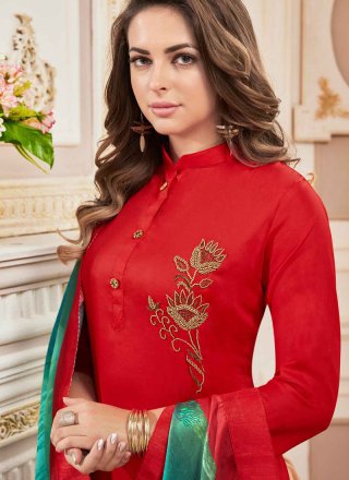 Print Work Churidar Suit