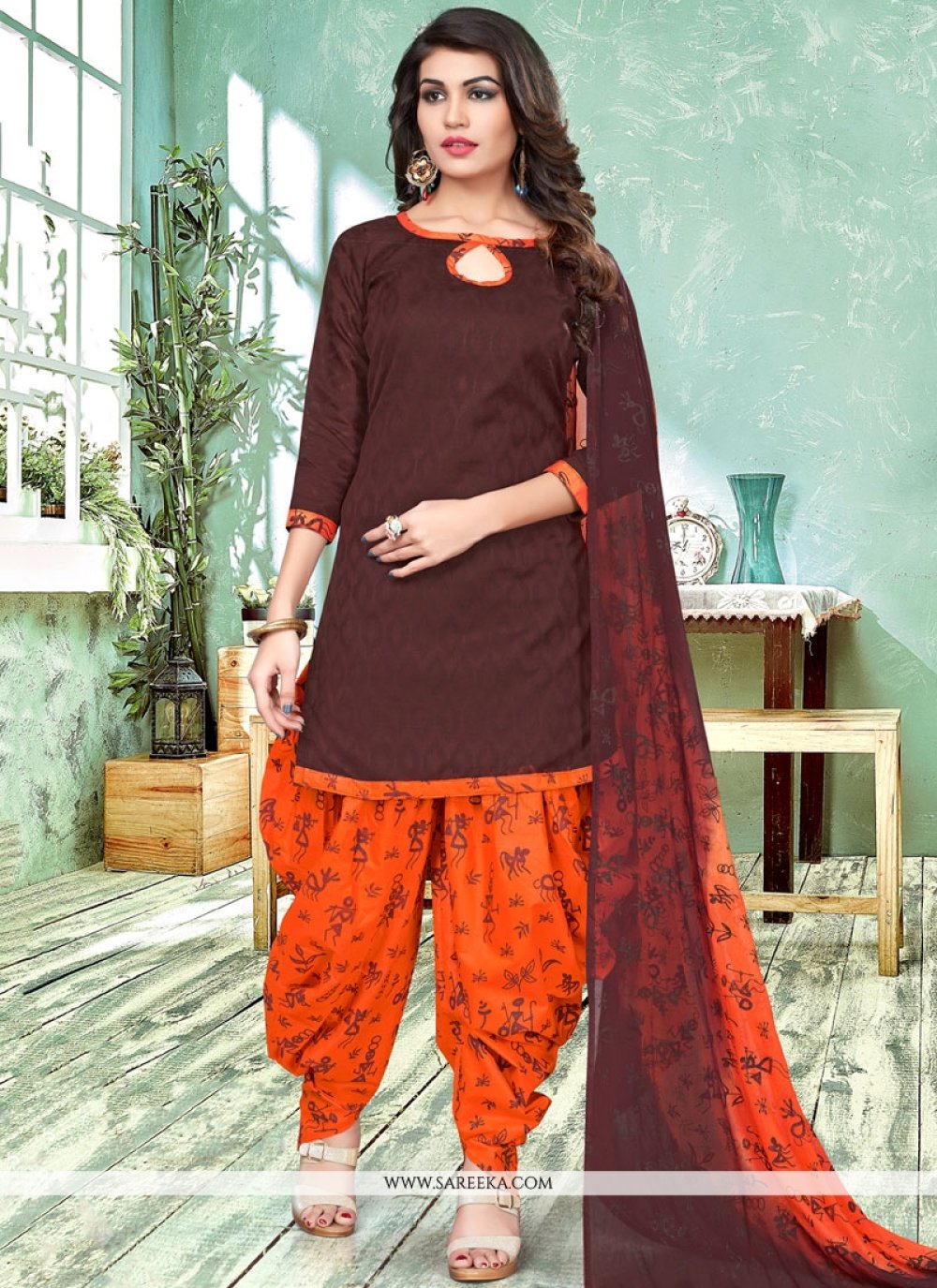 chiffon patiala salwar