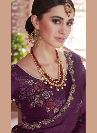 Purple Bridal Traditional Designer Saree
