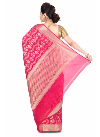 Rani Zari Work Banarasi Silk Designer Traditional Saree