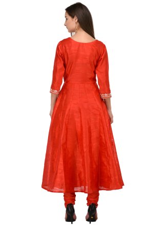 Red Party Anarkali Salwar Suit