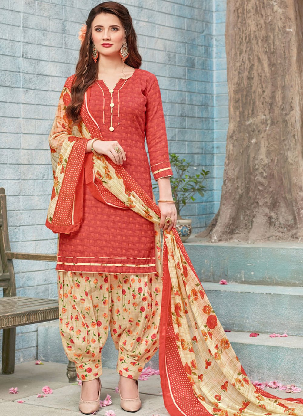New Fashion Trend Designer Printed Unstitched Regular Wear Punjabi Suits  Reshem Work Suit | Punjabi Dress Piece | 3d-mon.com