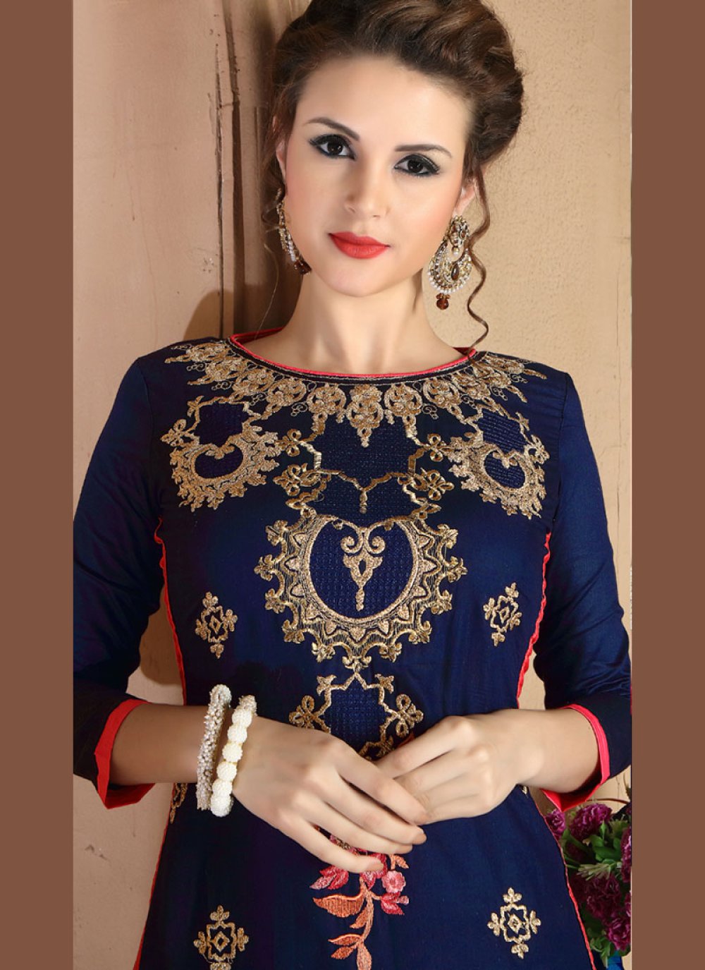 Shop Resham Party Pant Style Suit Online 90882