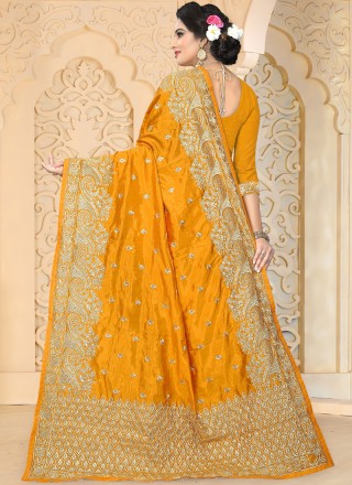 Resham Work Art Silk Designer Traditional Saree
