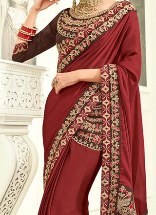Resham Work Designer Traditional Saree