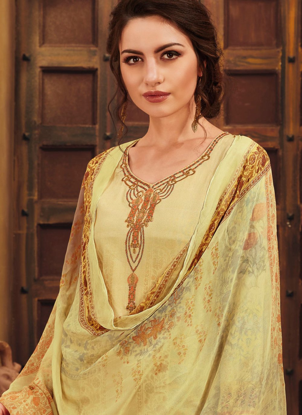 satin yellow suit