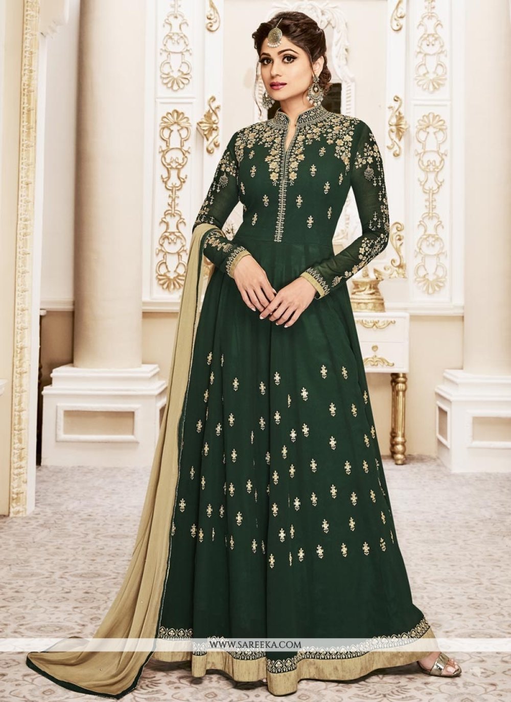 shamita shetty anarkali suit