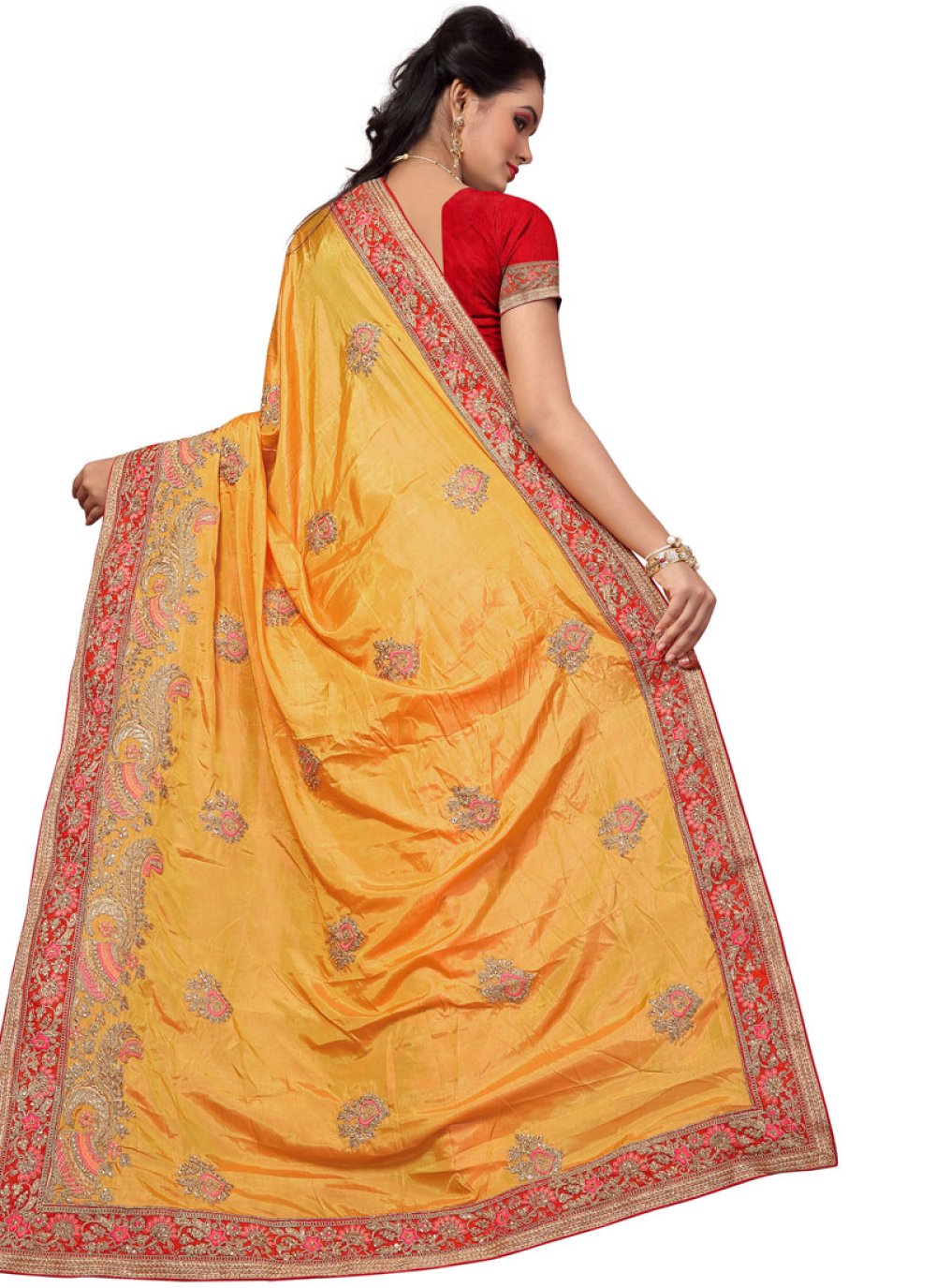 Buy Online Silk Handwork Work Traditional Saree 81794