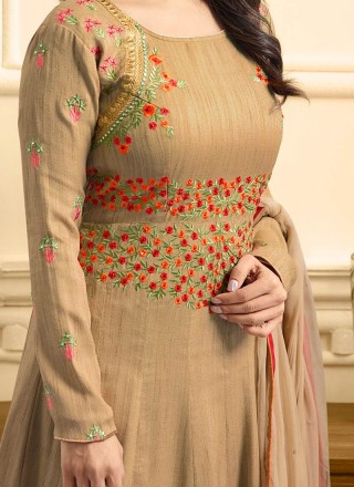 Sophie Chaudhary Embroidered Work Art Silk Floor Length Anarkali Suit