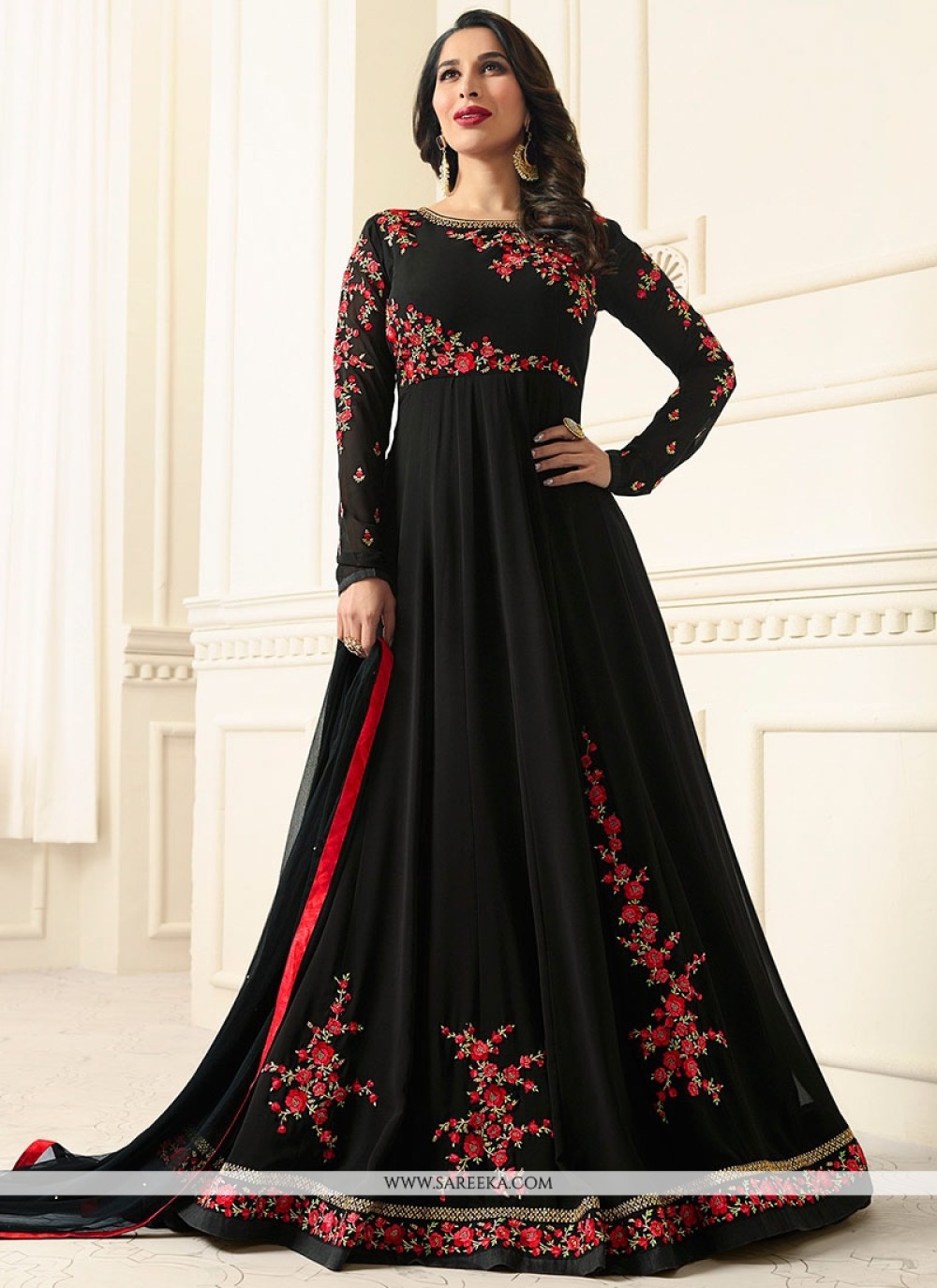 Sophie Chaudhary Embroidered Work Floor Length Anarkali Suit