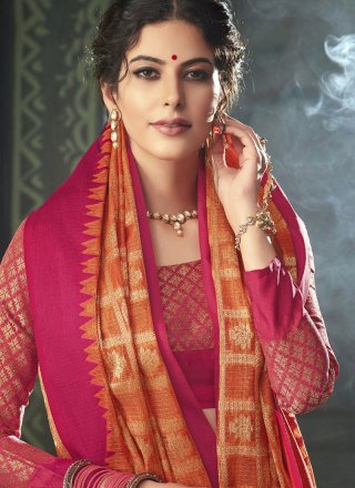 Traditional Designer Saree Weaving Art Silk in Orange