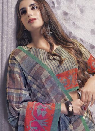 Tussar Silk Trendy Saree
